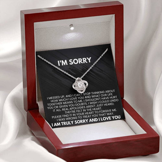 I'm Sorry Love Knot  Necklace