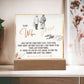 Timeless Bond Acrylic Sign: Lasting Affection for My Wife