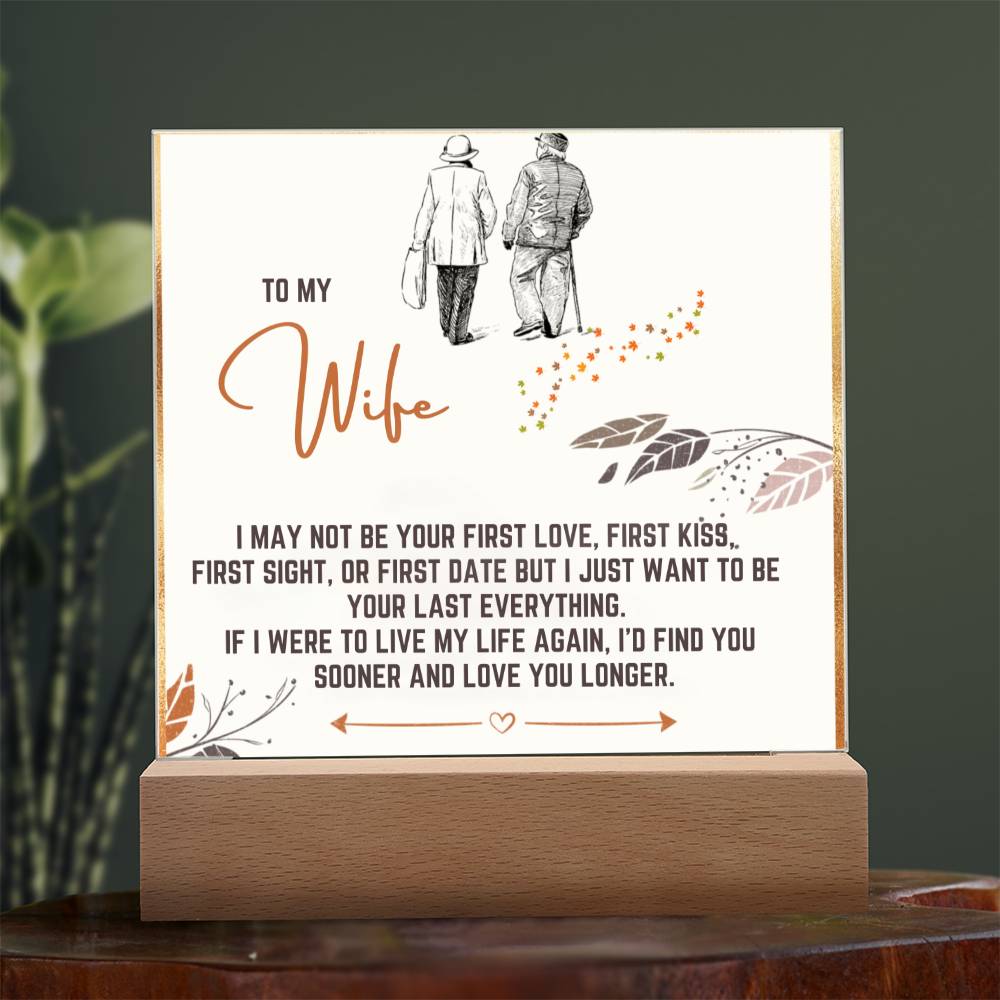 Timeless Bond Acrylic Sign: Lasting Affection for My Wife