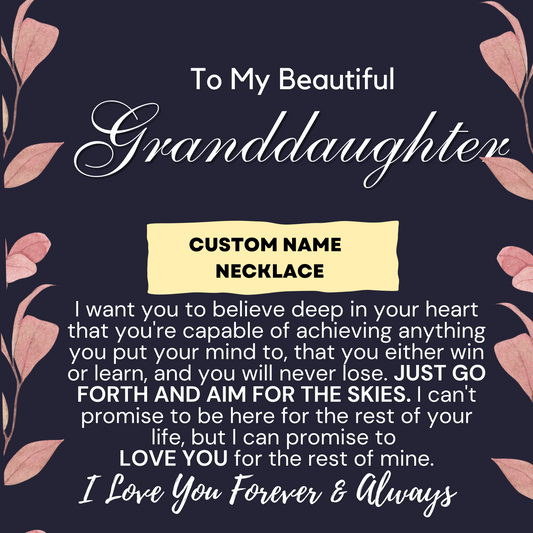To My Granddaughter Believe - Custom Name Necklace CNG001