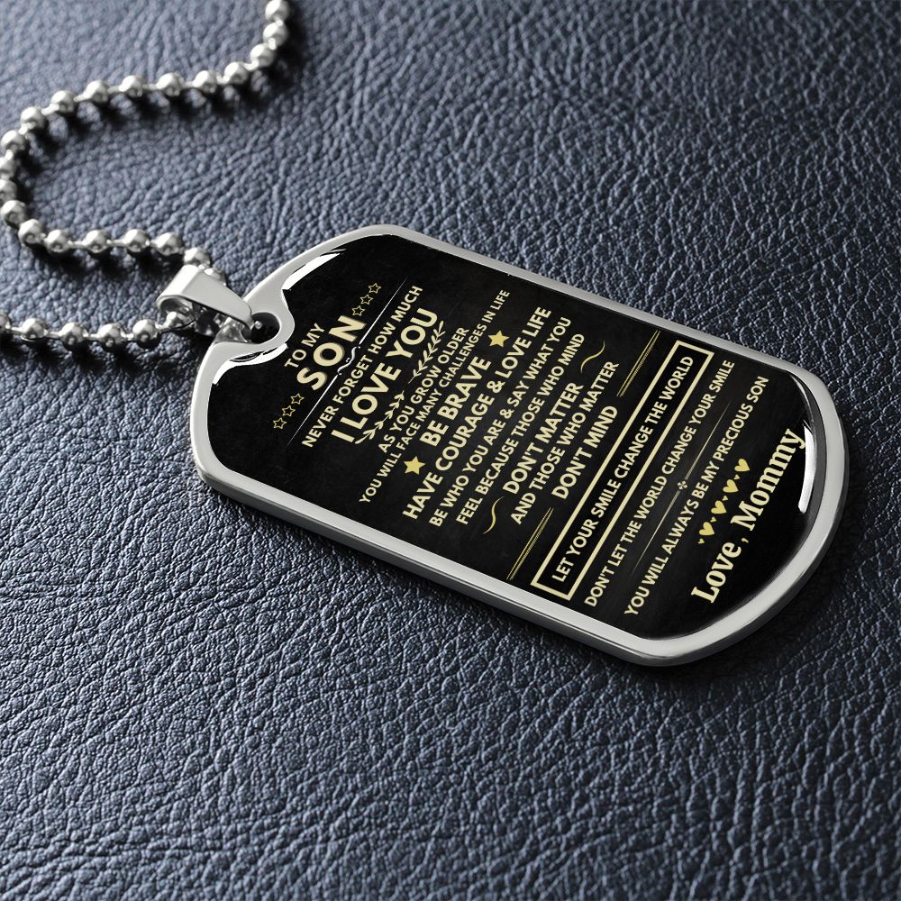 Buy Sarah Military Theme Pendant Necklace/Dog Tag For Men - Black at  Amazon.in