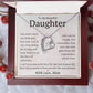Daughter - Love You For The Rest Of My Life - Silver Forever Love Necklace - Mahogany Lux Box (w/LED)