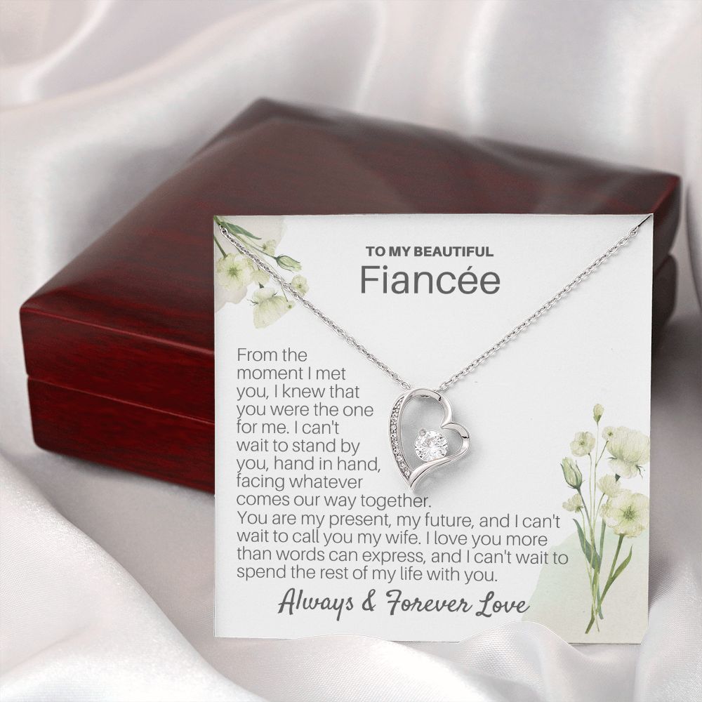 Fiancee - I Love You More Than Words Can Express - Mahogany Box (w/LED)