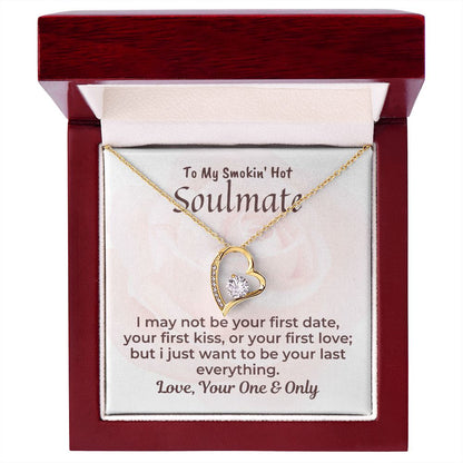 Smokin' Hot Soulmate - Forever Love Necklace - 18k yellow gold - Mahogany Lux Box (wi/LED)