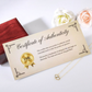 Everlasting Love Necklace Certificate of Authenticity