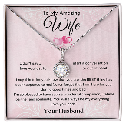 Wife Necklace - You Will Always Be My Everything  Standard Box