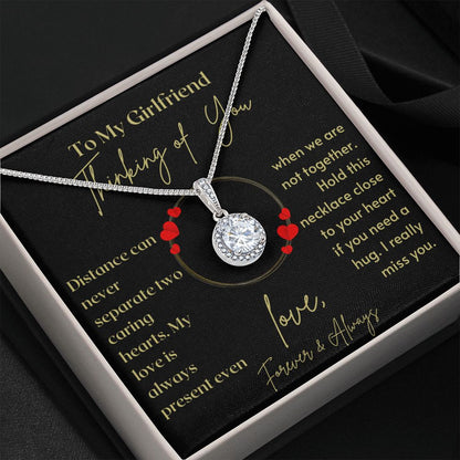 Thinking Of You - Distance Can Never Separate Two Hearts Necklace