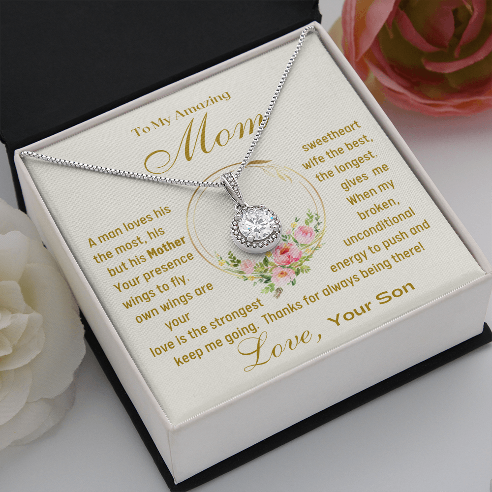 A Man Loves his Mother the Longest - Eternal Hope Necklace - Standard Box