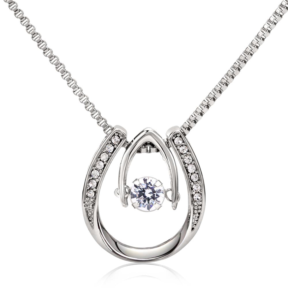 14k White gold Lucky In Love Necklace