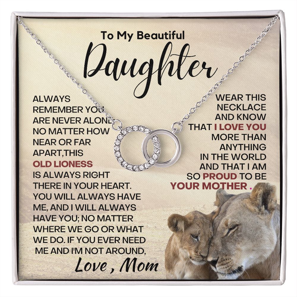 Daughter - You Are Never Alone Perfect Pair Necklace- Standard Box