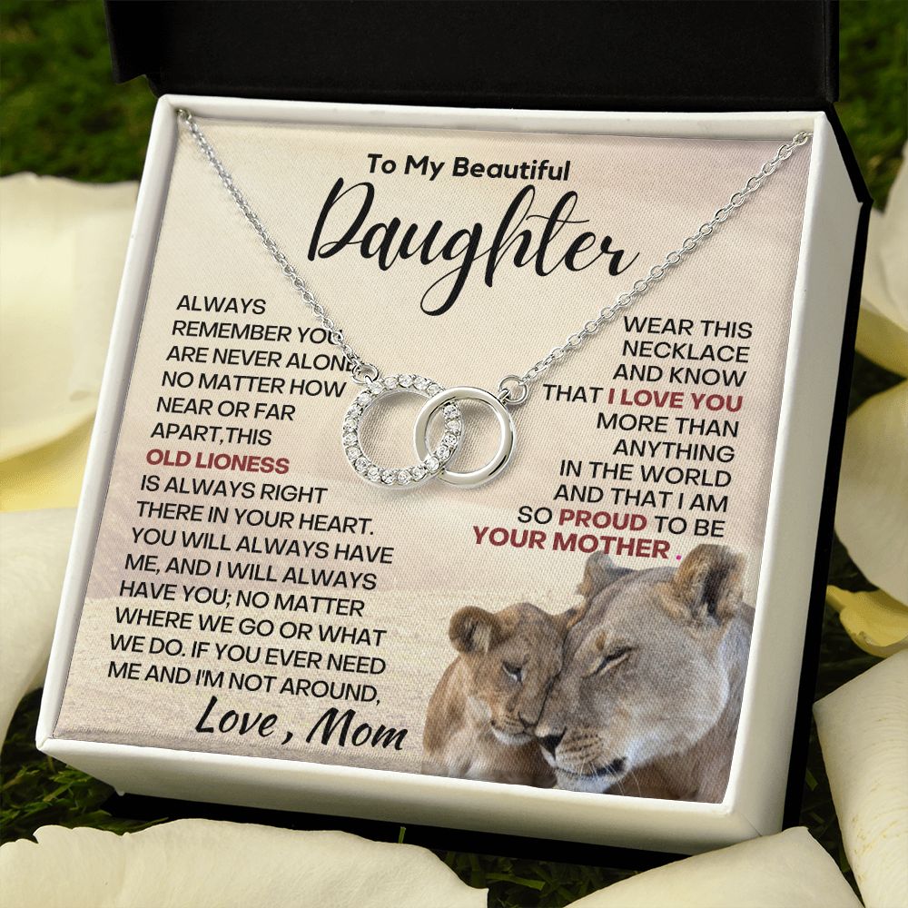 Daughter - You Are Never Alone Perfect Pair Necklace- Standard Box
