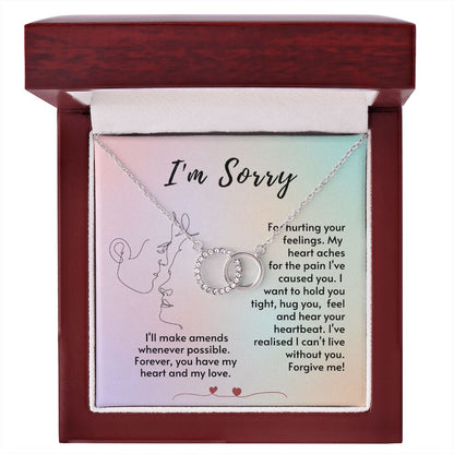 I'm Sorry - Perfect Pair Necklace - Mahogany Lux Box (w/LED)