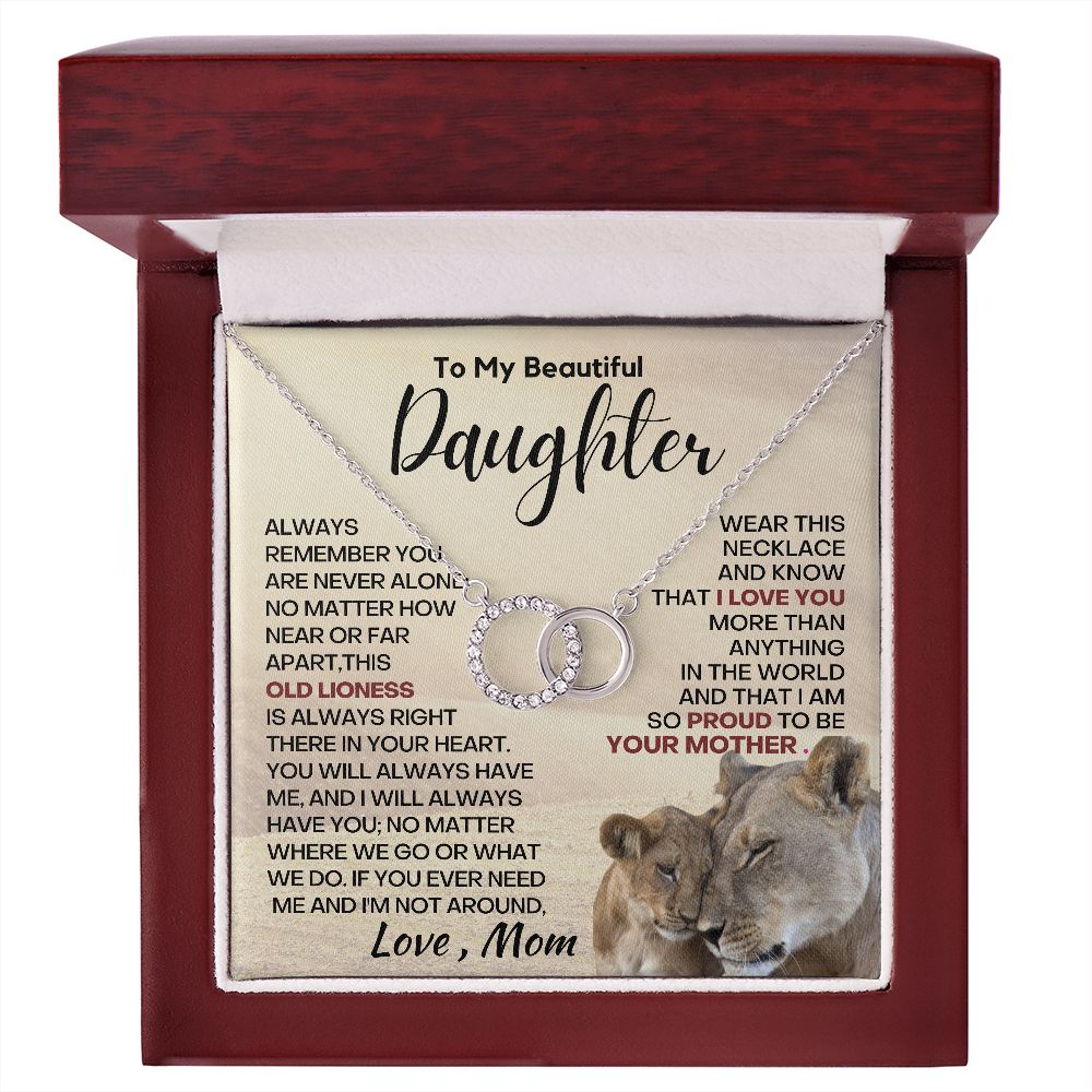 Daughter - You Are Never Alone Perfect Pair Necklace- Luxury Box (w/LED)