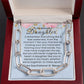 Daughter - You Are Always In My Heart  Forever Linked Necklace -14k White Gold - Mahogany Lux Box (w/LED)