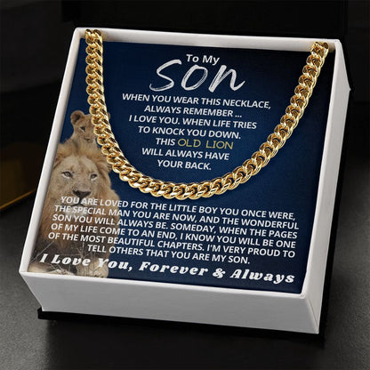 Son - You Made Me Proud Cuban Link Chain - Gold - Standard Box
