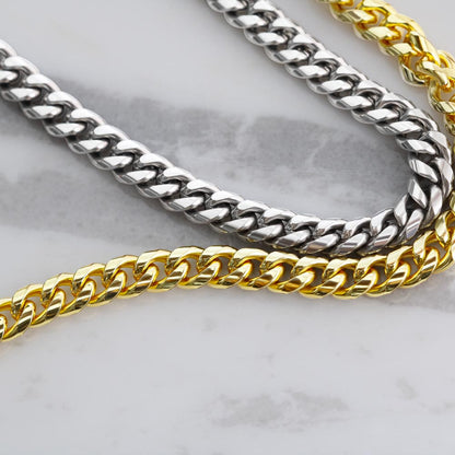 Silver & Gold Cuban Link Chain