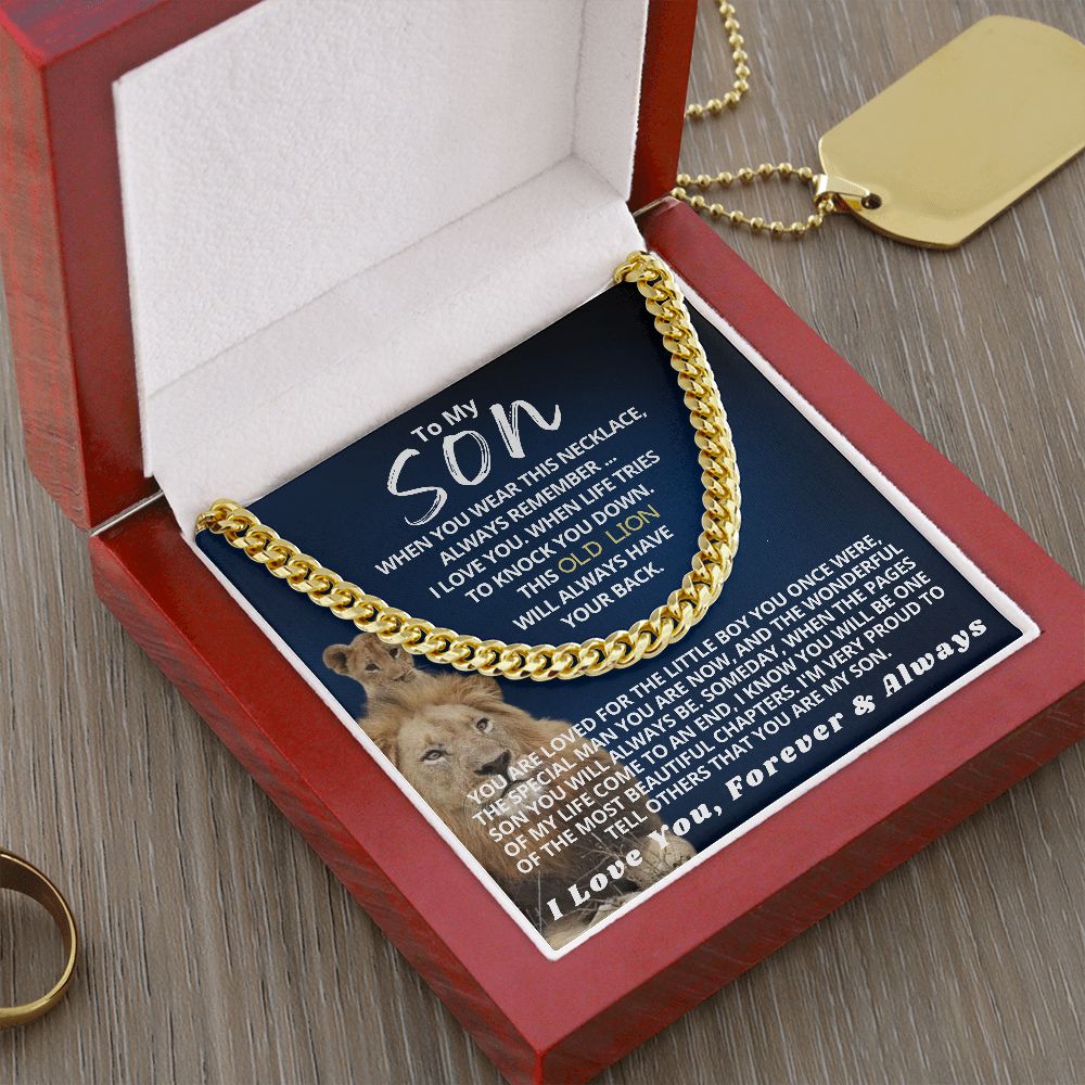 Son - You Made Me Proud Cuban Link Chain - Gold - Luxury Box (w/LED)