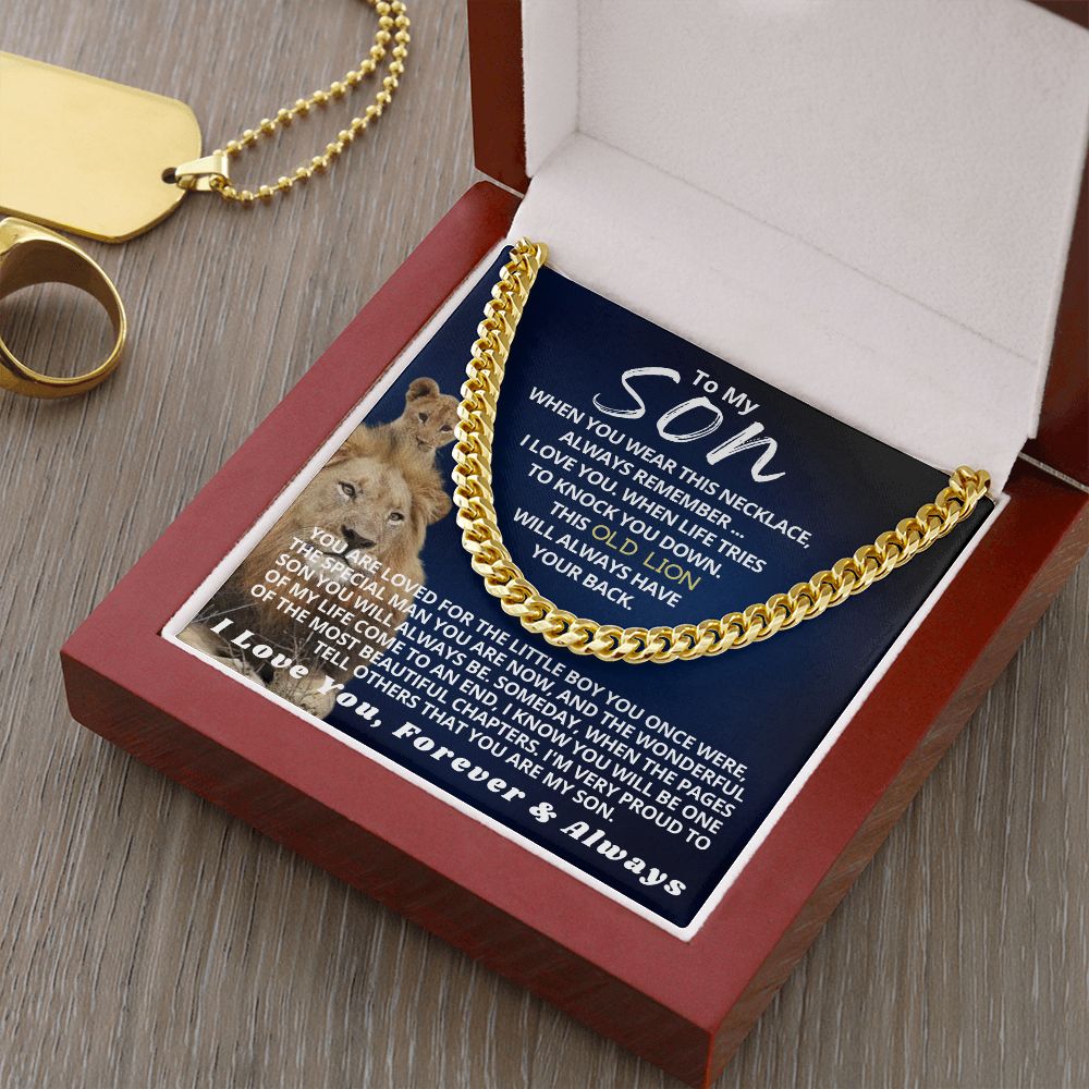 Son - You Made Me Proud Cuban Link Chain - Gold - Luxury Box (w/LED)