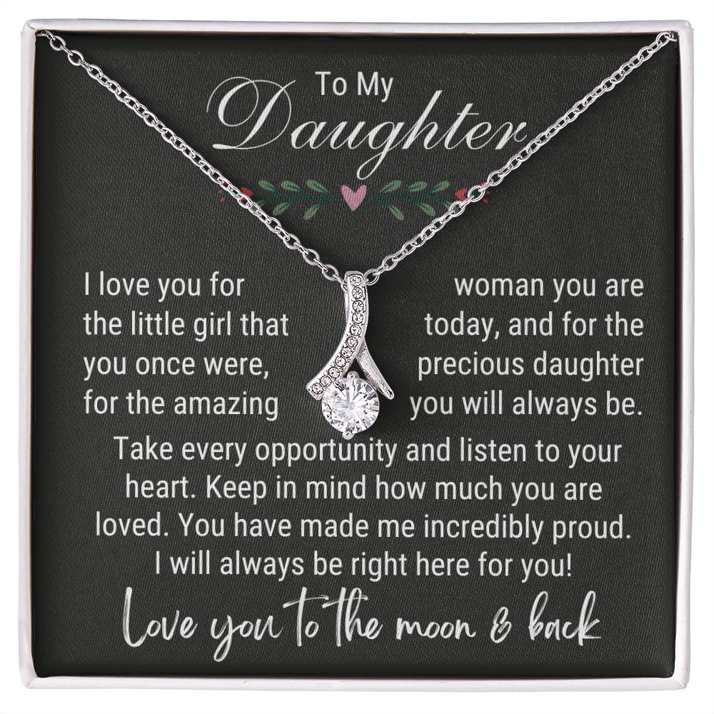 Daughter - I am Incredibly Proud of You white gold Alluring Necklace Standard Box