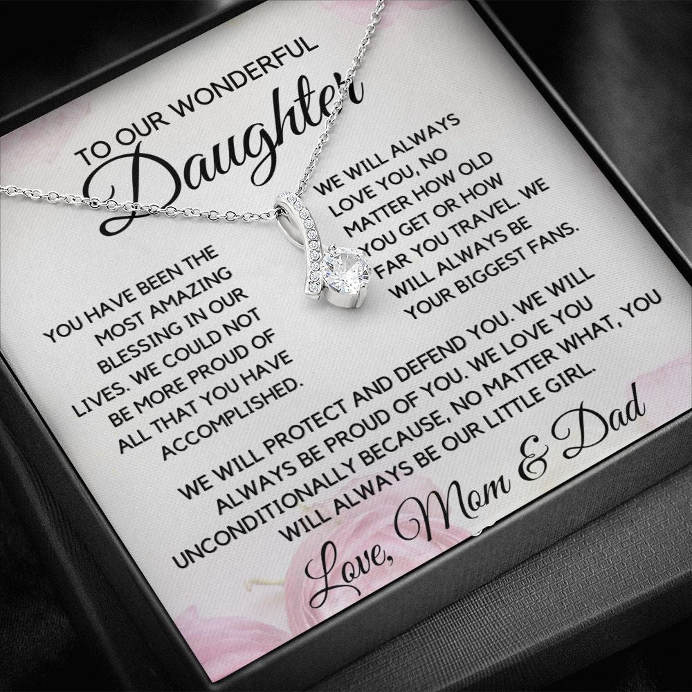 Daughter - The Most Amazing Blessing LK Necklace - Silver - Standard Box