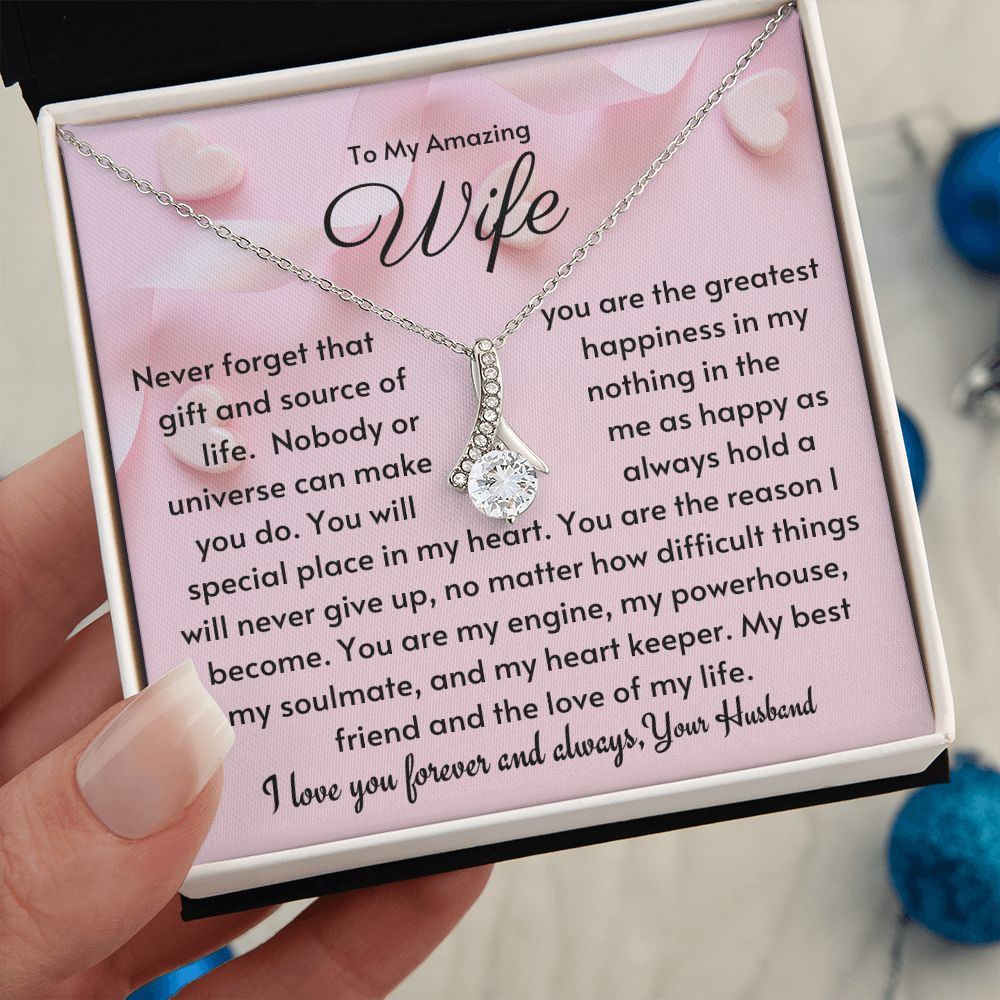 To My Wife Two-Toned Double Hearts Necklace – Love in a Gift