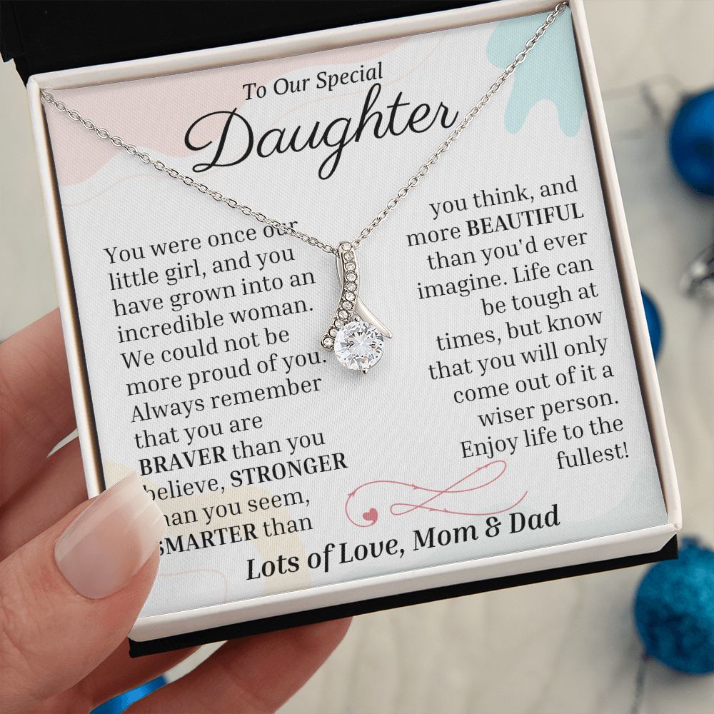 Special Daughter - You Are More Beautiful Than You Imagine - Silver Alluring Beauty Necklace - Standard Box