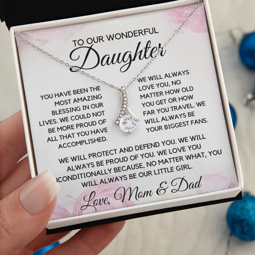 Daughter - The Most Amazing Blessing LK Necklace - Silver - Standard Box