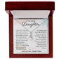 Special Daughter - You Are More Beautiful Than You Imagine - Silver Alluring Beauty Necklace - Mahogany Lux Box (w/LED)