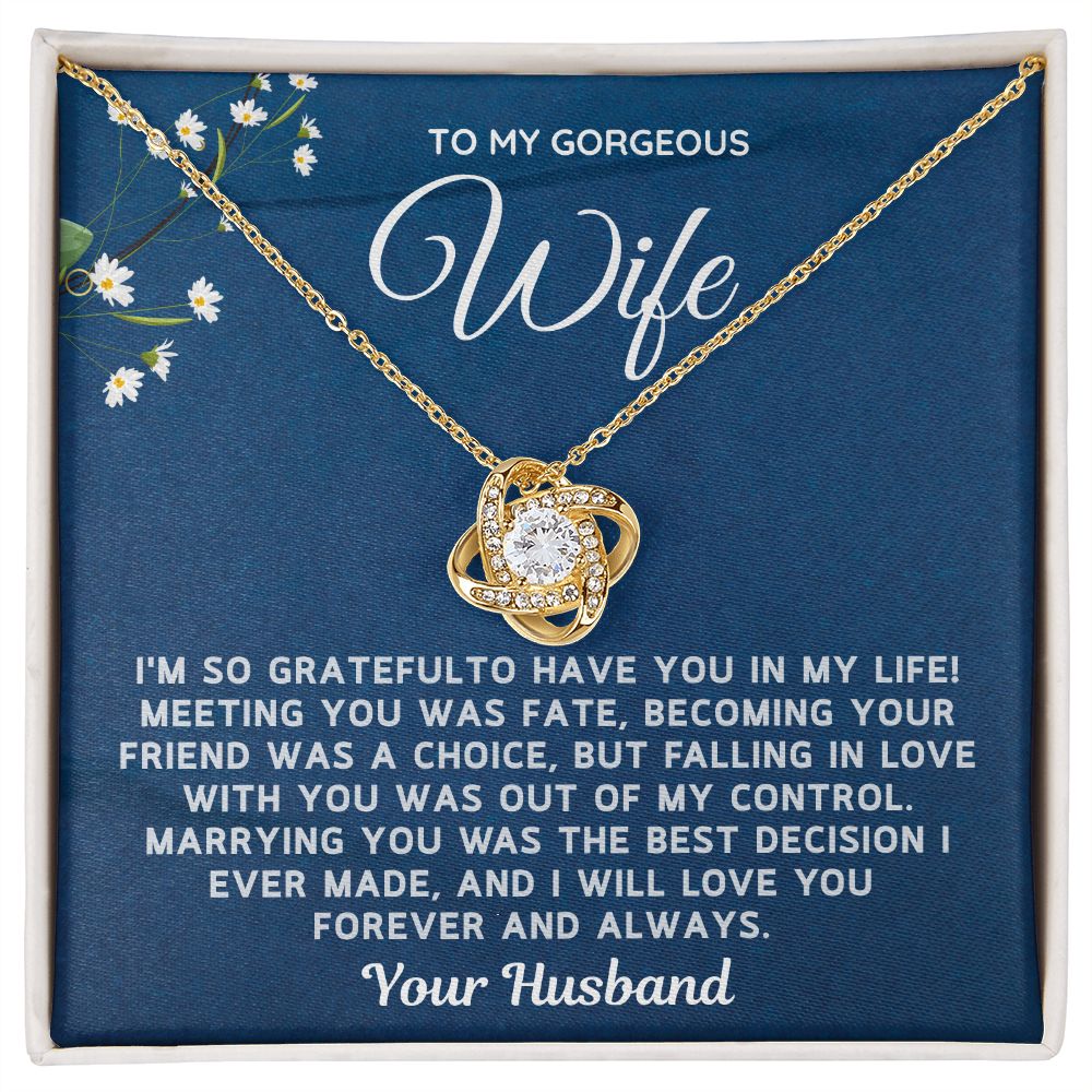 Wife - Marrying You Was The Best Decision LK Necklace - gold - Standard Box