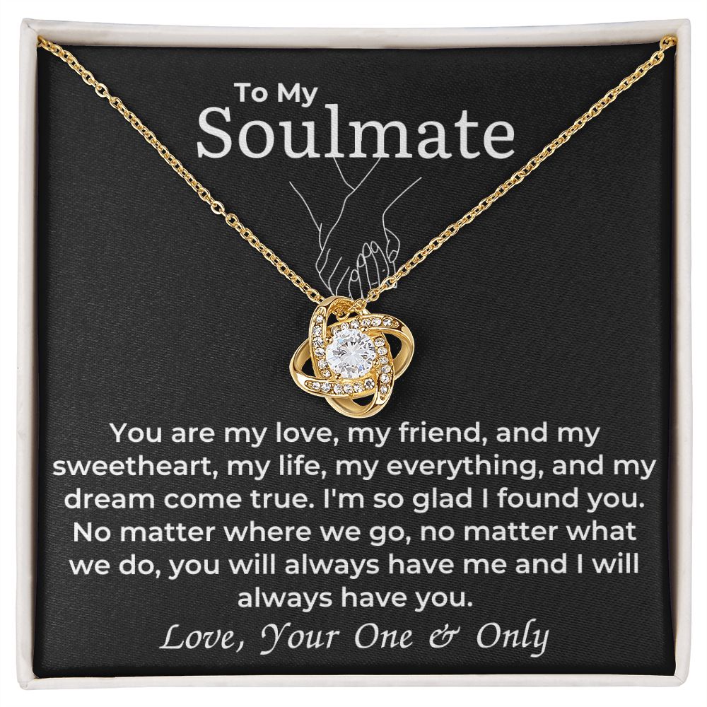 Soulmate - You Will Always Have Me - LK Necklace - 18k yellow gold - Std Box