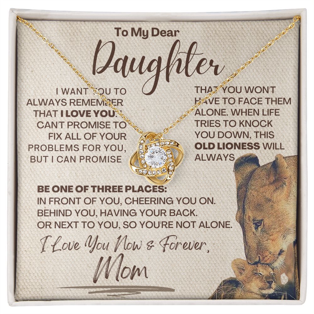 Daughter - Three Places LK Necklace - Gold Standard Box
