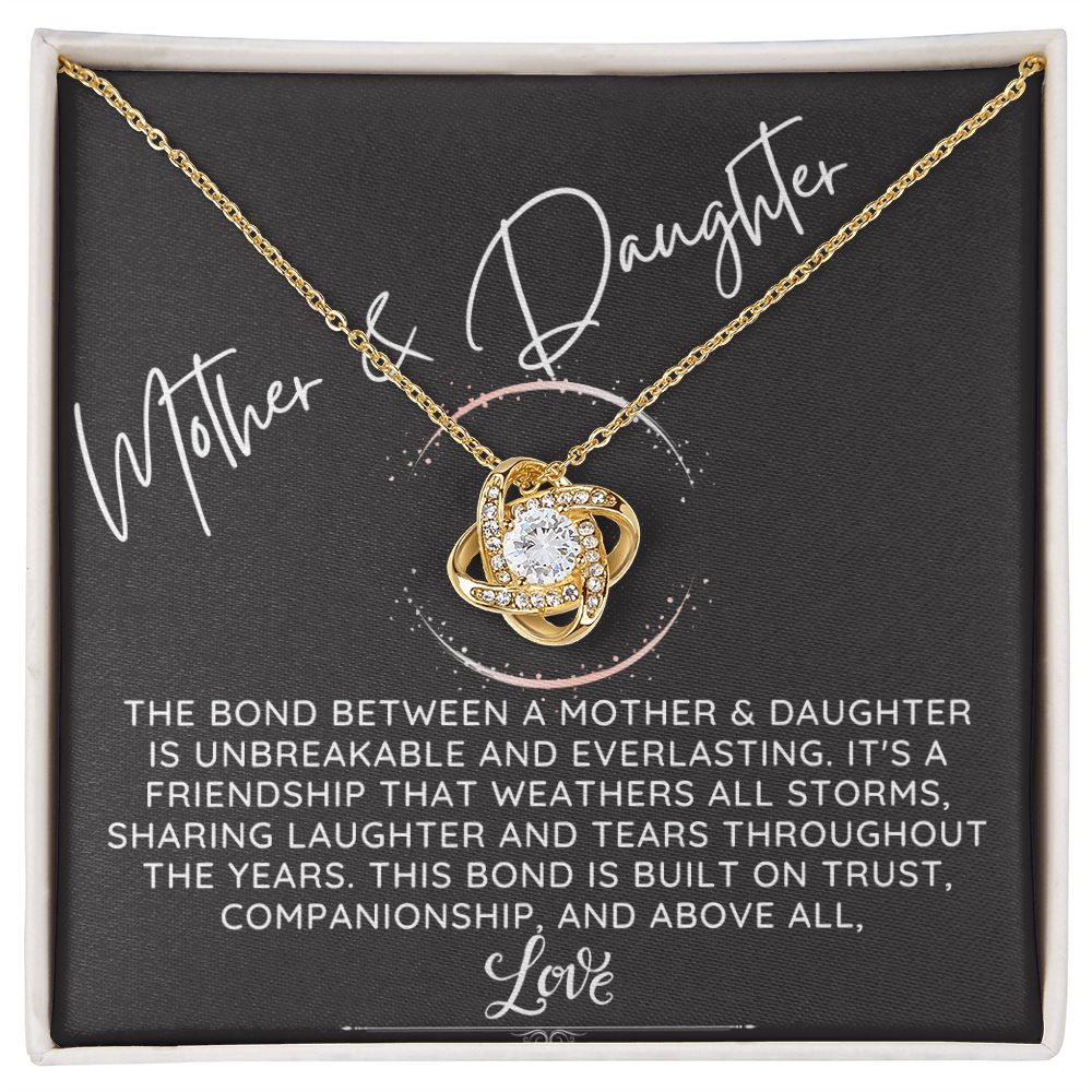 Mother & Daughter - An Unbreakable & Everlasting Bond LK Necklace-MD0020-gold standard box
