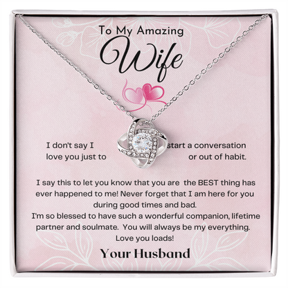 To My Amazing Wife - You Are My Everything 14k White Gold Necklace - Standard Box
