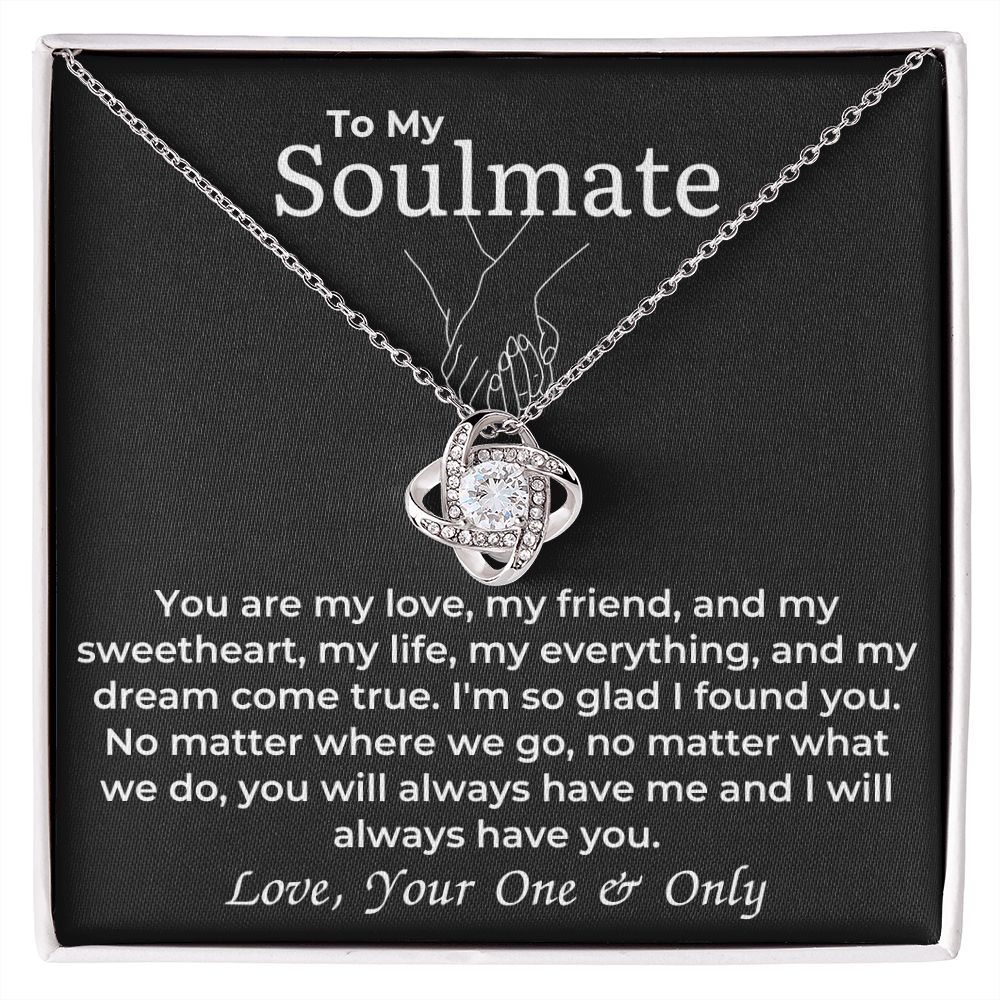 Soulmate - You Will Always Have Me - LK Necklace - 14k white gold - Std Box