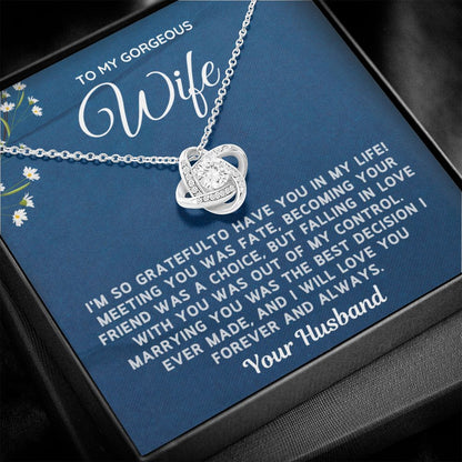 Wife - Marrying You Was The Best Decision LK Necklace - silver - Standard Box