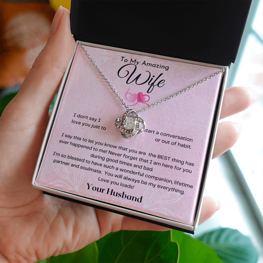 To My Amazing Wife - You Are My Everything 14k White Gold Necklace - Standard Box