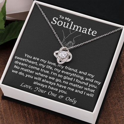 Soulmate - You Will Always Have Me - LK Necklace - 14k white gold - Std Box