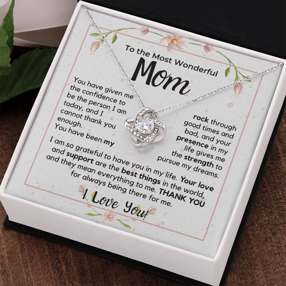 Mom - You are My Rock LK Necklace - Silver - Standard Box