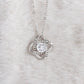 14k white gold love knot necklace