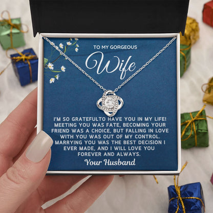 Wife - Marrying You Was The Best Decision LK Necklace - silver - Standard Box