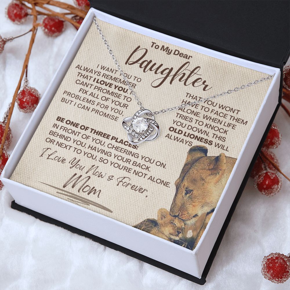 Daughter - Three Places LK Necklace - Silver Standard Box