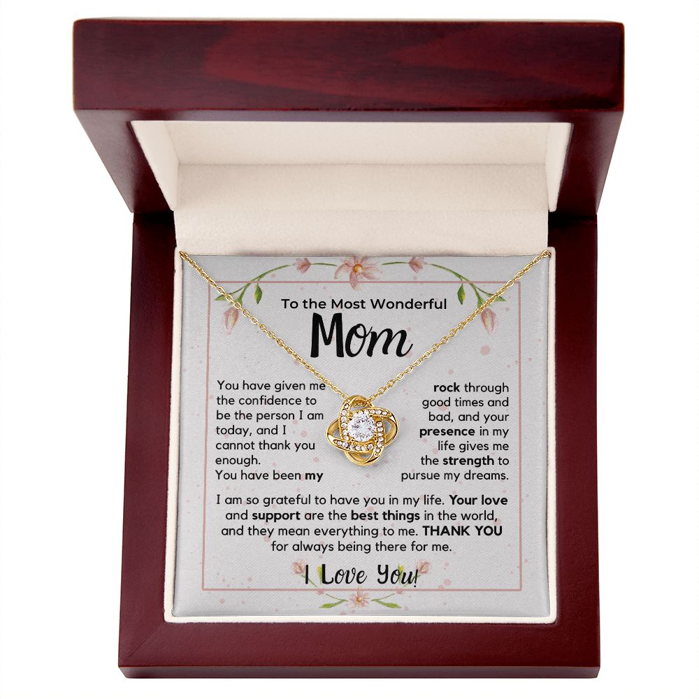 Mom - You are My Rock LK Necklace - Gold- Luxury Box