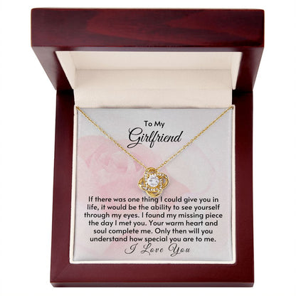 To My Girlfriend - Your Warm Heart & Soul Complete Me - Gold Mahogany Lux  Box (w/LED)