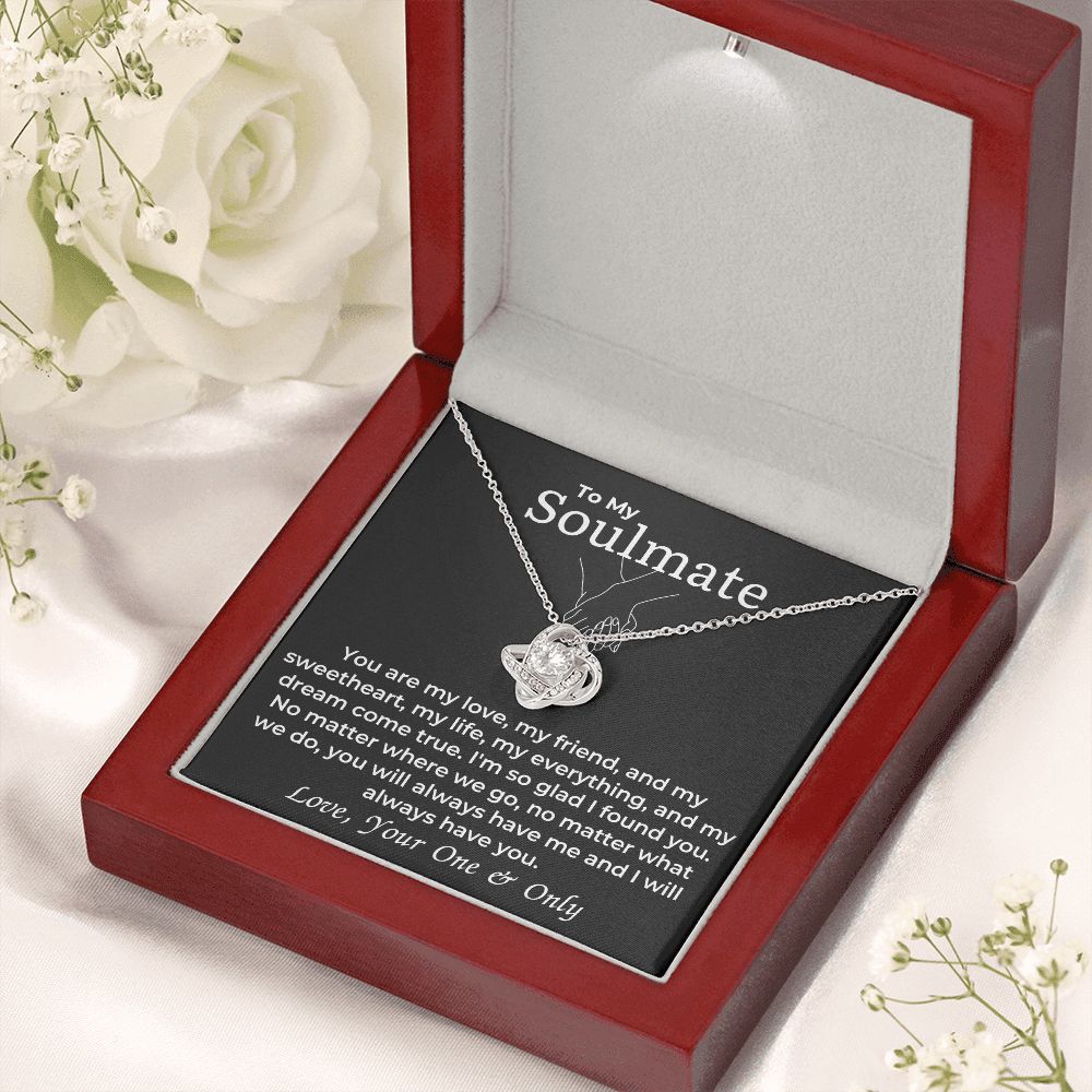 Soulmate - You Will Always Have Me - LK Necklace - 14k white gold - Lux Box (w/LED)