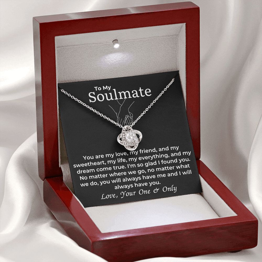Soulmate - You Will Always Have Me - LK Necklace - 14k white gold - Lux Box (w/LED)