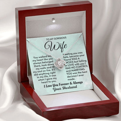 Wife - Meeting You Was Fate LK Necklace - HW003-Silver-Luxury Box(w/LED)
