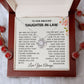 Daughter-In-Law - Love Made You Our Daughter - Silver LK Necklace - Luxury Box (w/LED)