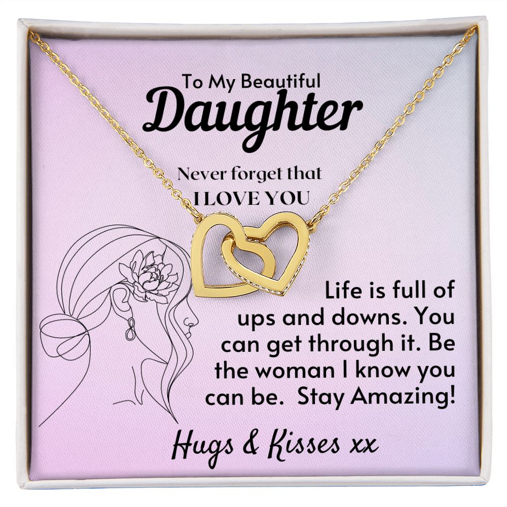 To My Beautiful Daughter - Stay Amazing Necklace - Gold - Standard Box