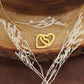Interlocking Hearts Necklace - Gold