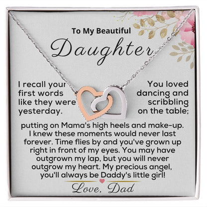 To My Beautiful Daughter - You'll Always be Daddy's Little Girl - Silver - Standard Box